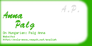 anna palg business card